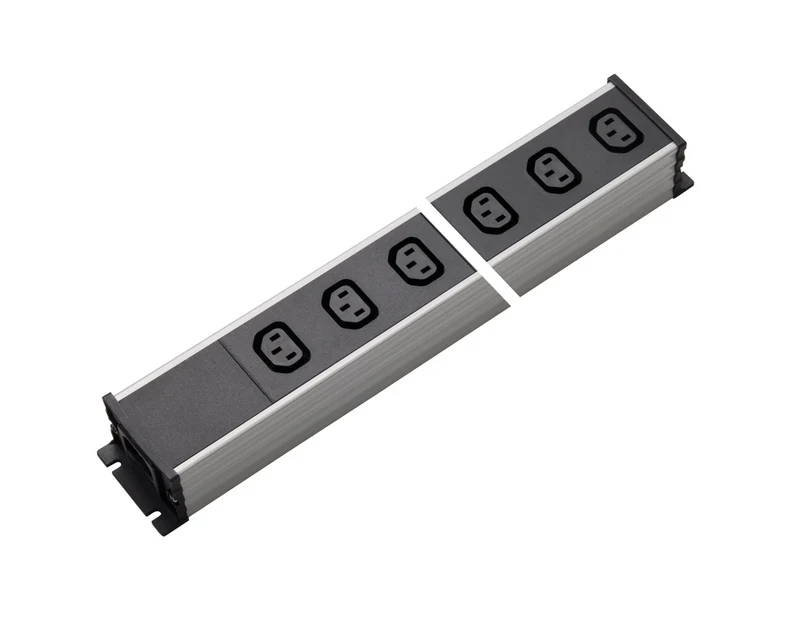 Martin Kaiser 6-fach Steckdosenleiste IEC Steckdose C13 70 Grad ohne Schalter - 1126/6l-sw [10 Stück]